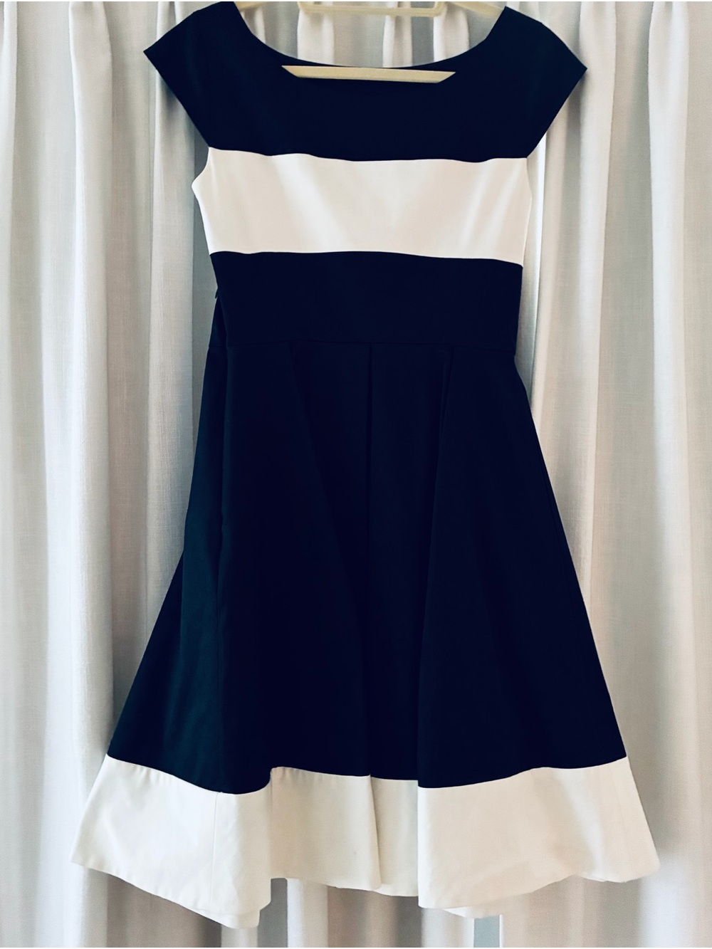 kate spade Black and White Colorblock Midi Dress